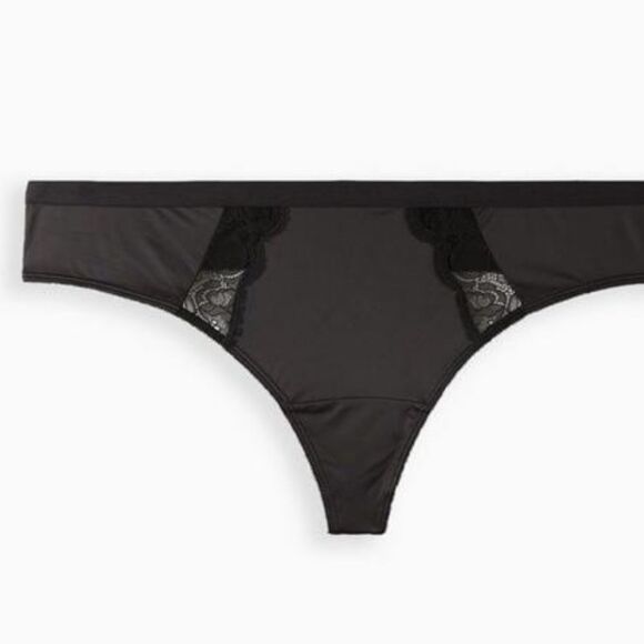 Torrid Cut Out Thong Panty - Microfiber & Lace - Picture 4 of 4